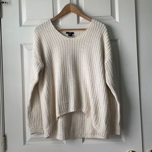 H&M High Low Cream Sweater